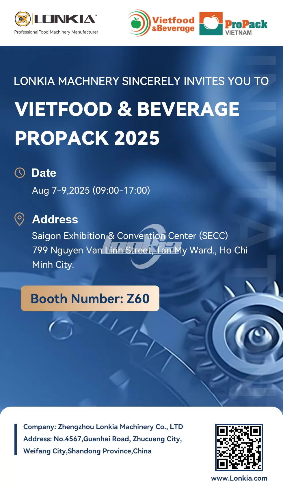 Lonkia Machinery to Exhibit at VietFood & Beverage – ProPack 2025 in Ho Chi Minh City
