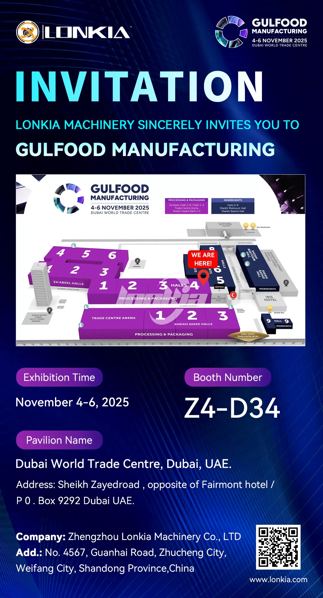 Lonkia Machinery to Exhibit at Gulfood Manufacturing 2025 in Dubai