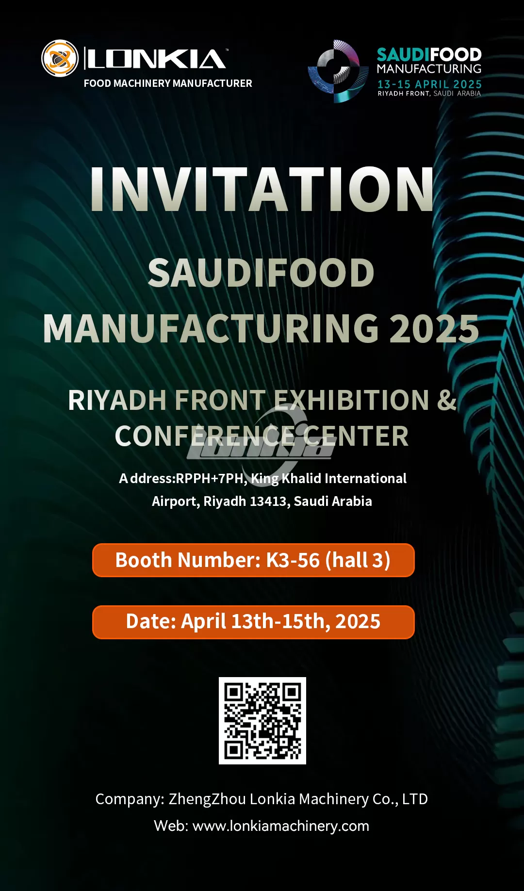 LONKIA’s Invitation to SaudiFood Manufacturing 2025
