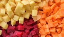 Diced vegetables