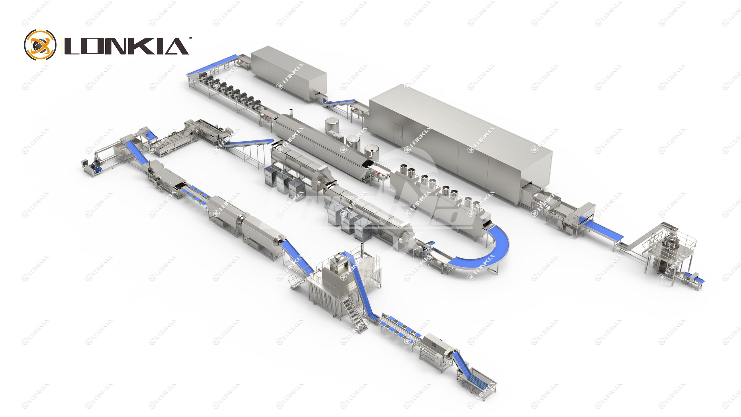 200kg/h French Fries & Potato Chips Production Line: Complete Processing Solution by LONKIA
