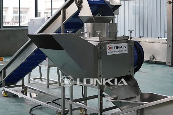 What equipment does the garlic processing line have?